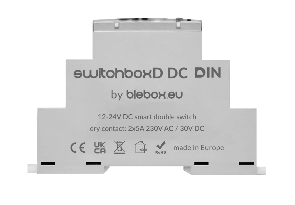 SwitchboxD DC Din - 2-kanálové 230 V WiFi relé